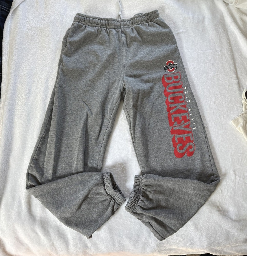 Ohio State Buckeyes Rivalry Threads Gray Sweatpants Joggers OSU Small 4/6